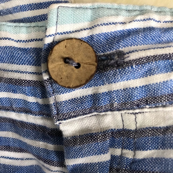 British Khaki 100% Linen Striped Shorts size 4 - Picture 7 of 7